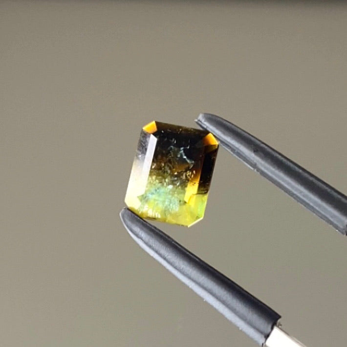 豊かな表情が楽し過ぎる★青と緑と実はブラウン★バイカラートルマリン0.75ct