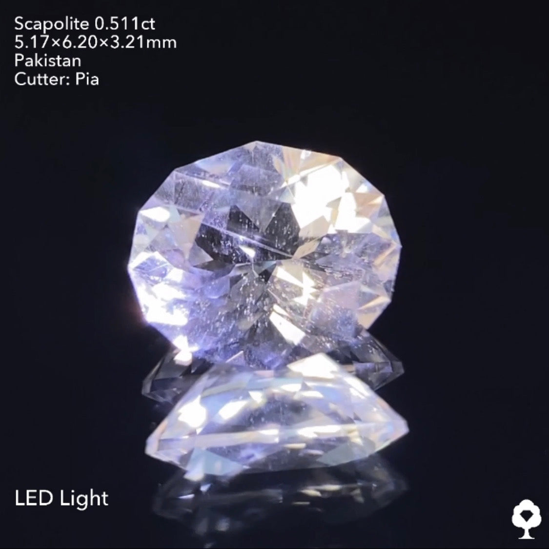 【ご落札者様専用】大人気✨激変イエロー!夜空に瞬く星の煌めき★UVだけでなくカラーレスの輝きも抜群の美カット★スキャポライト0.511ct ピアッちゃん作品