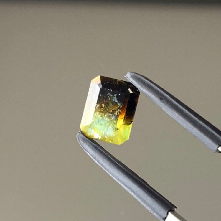 豊かな表情が楽し過ぎる★青と緑と実はブラウン★バイカラートルマリン0.75ct