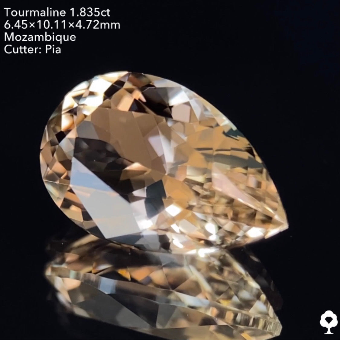 【サイレン配信逆オークション】モードな美色の王道ペアシェイプ★ブラウニッシュライトピンクトルマリン1.835ct ピアッちゃん作品