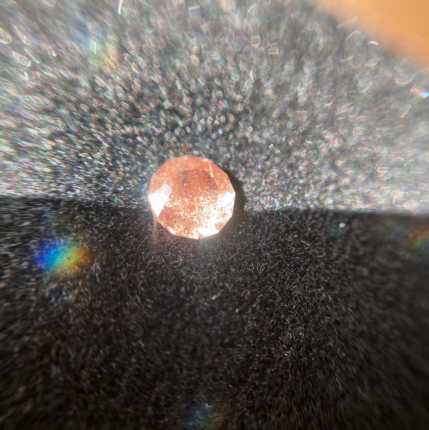 💖お待たせしました❣️ファンシーラウンドのオレゴンサンストーン0.37ct☀️💎ピアッちゃん作品【4/30チハルーム】GW特別価格❣️