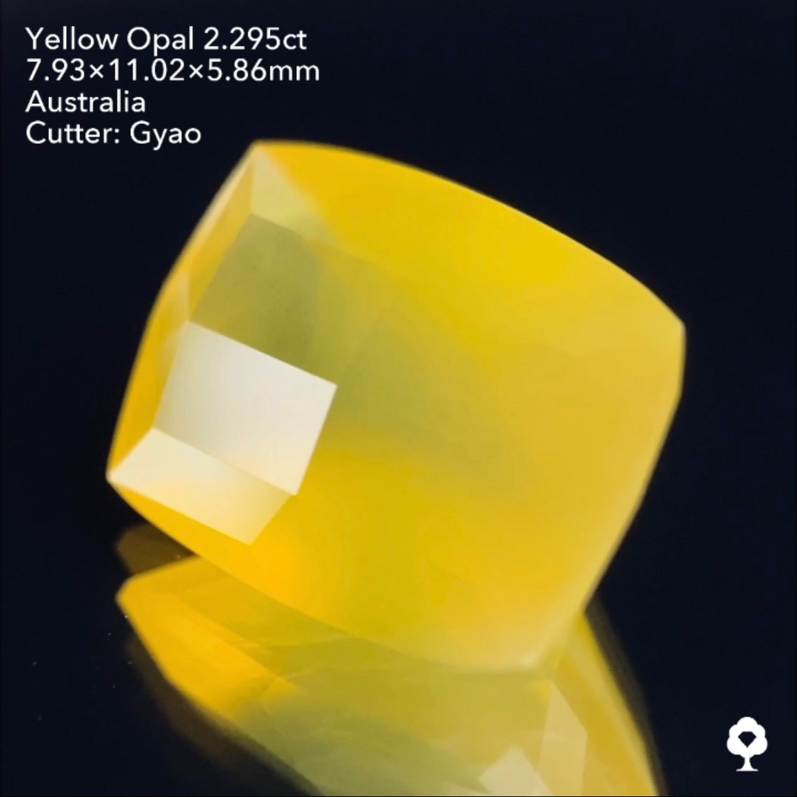 【SOLD OUT】優しいパプリカカラーの変則キューブカット★イエローオパール2.295ct ゲオちゃん作品