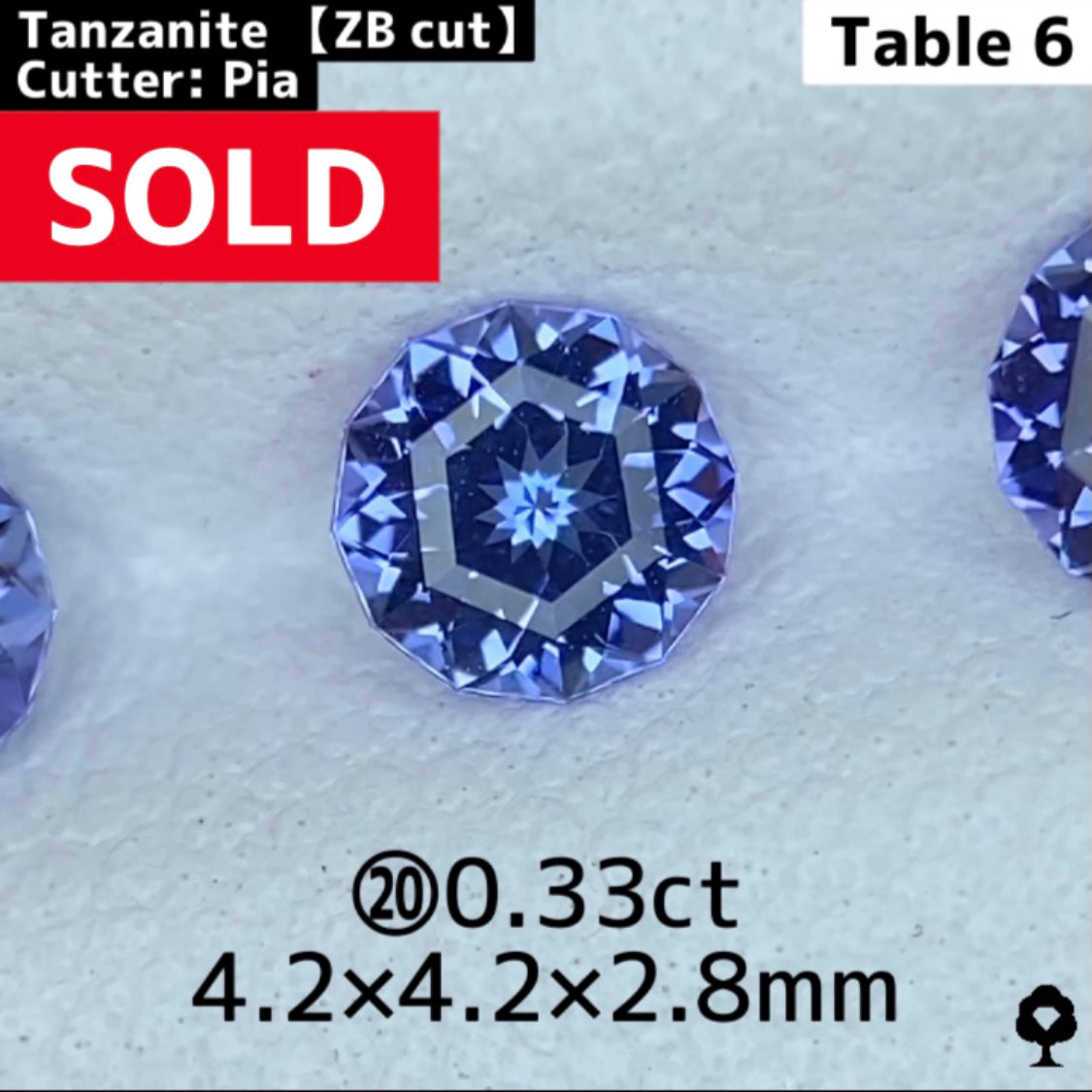 ご当選者さま専用【プチプラ抽選販売】⑳ タンザナイト(4.2mm/Table 6 ZB Cut)0.33ct
