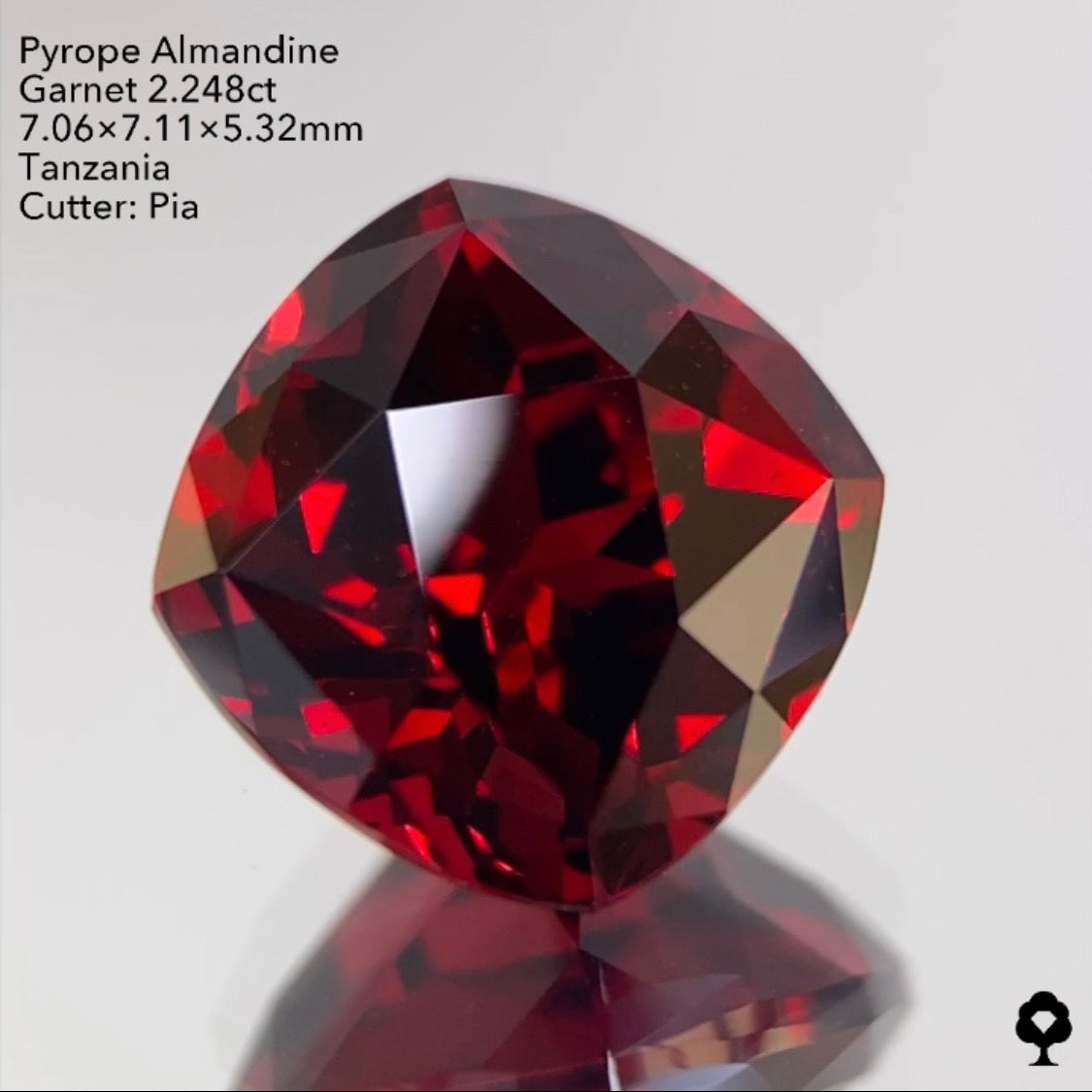 【個展特別オークション】パイロープアルマンディンガーネット2.248ct