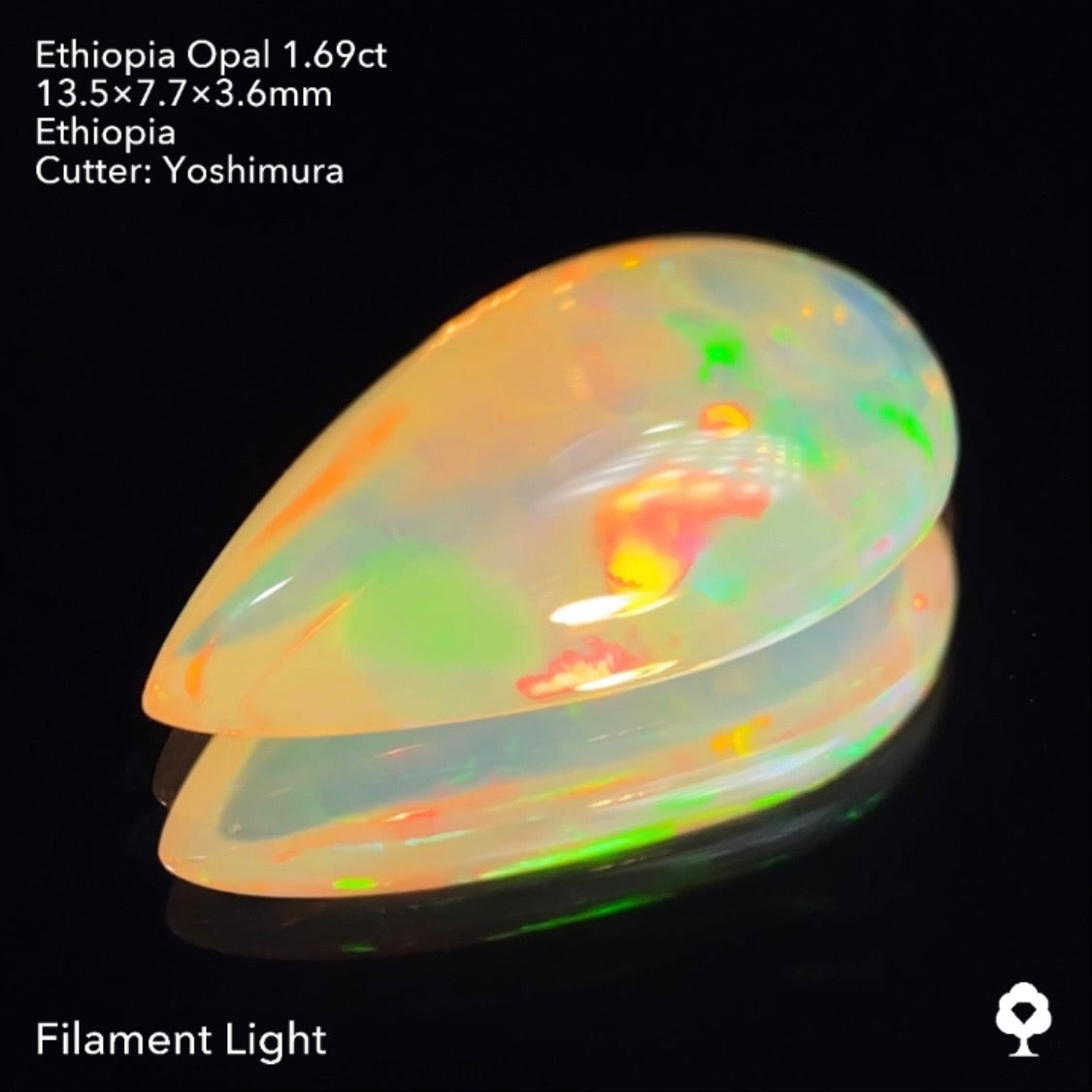 【サイレンタイムセール】水面のようなハニカムと揺らめく遊色★エチオピアオパール1.69ct 吉村作品 4/4Live配信