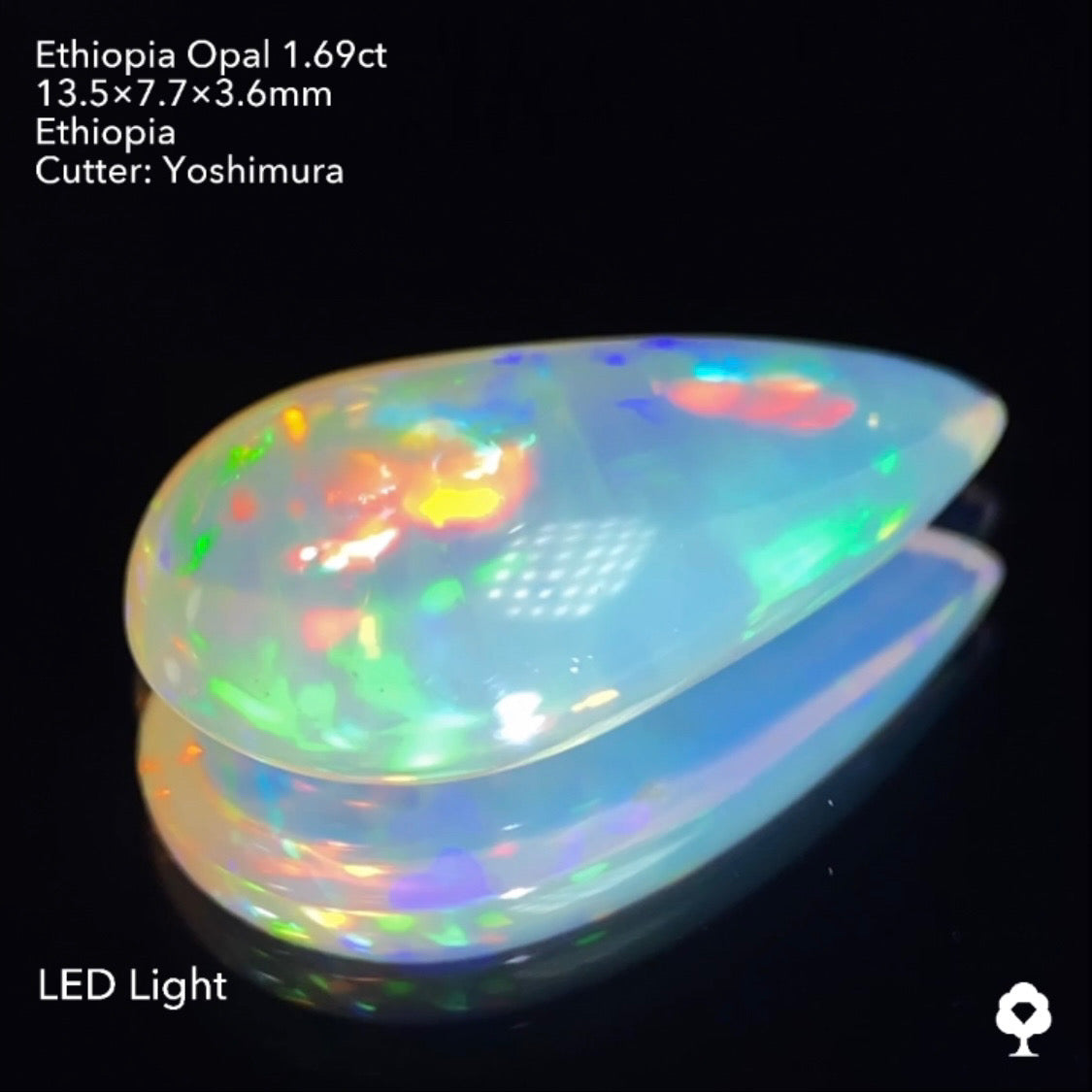 【サイレンタイムセール】水面のようなハニカムと揺らめく遊色★エチオピアオパール1.69ct 吉村作品 4/4Live配信