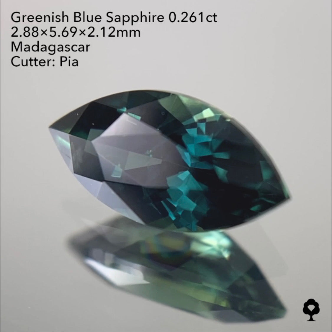 【SOLD OUT】★ゲームオーバーのたびに安くなる逆オークション★グリニッシュブルーサファイア0.261ct ピアッちゃん作品 4/3サイレンGAME配信