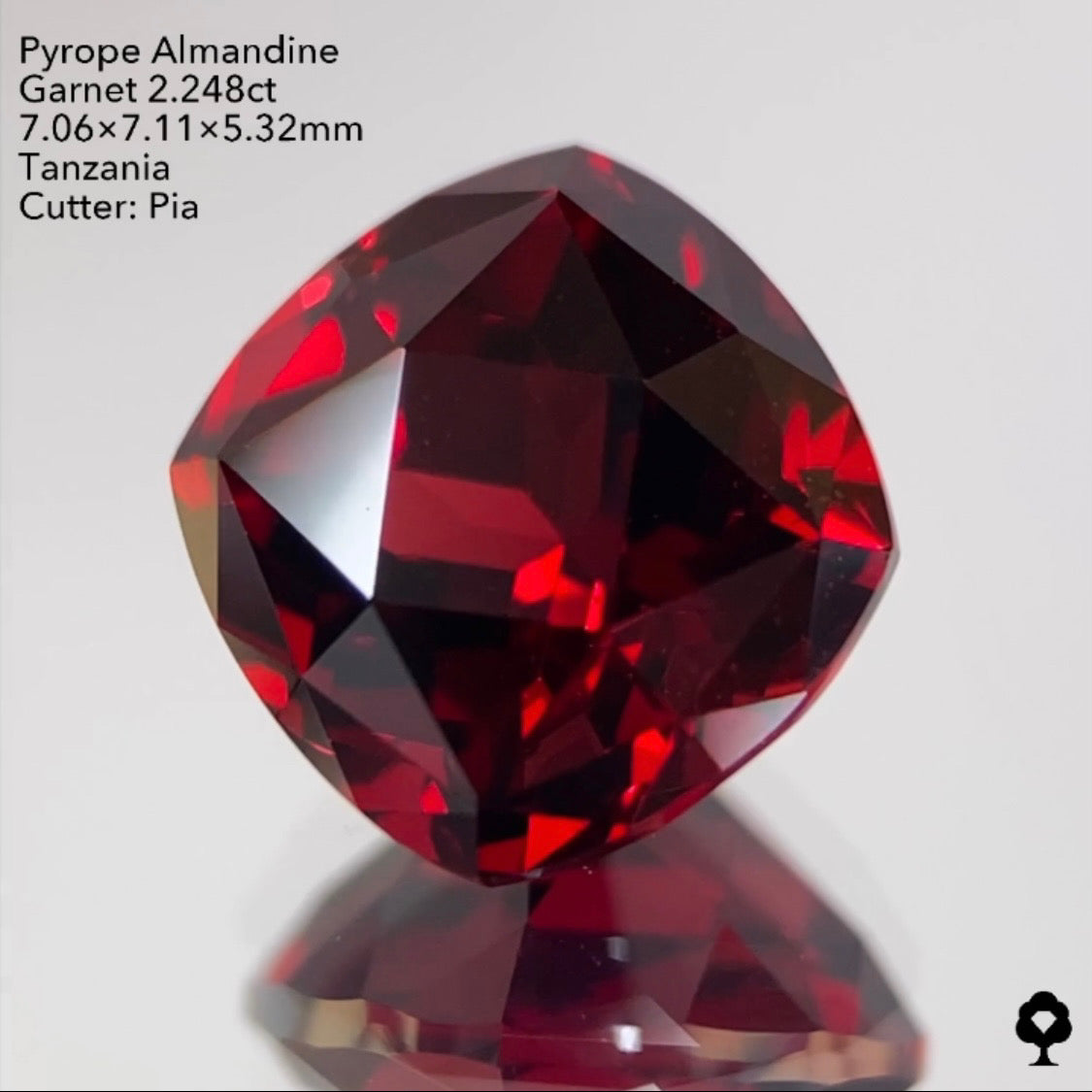 【個展特別オークション】パイロープアルマンディンガーネット2.248ct