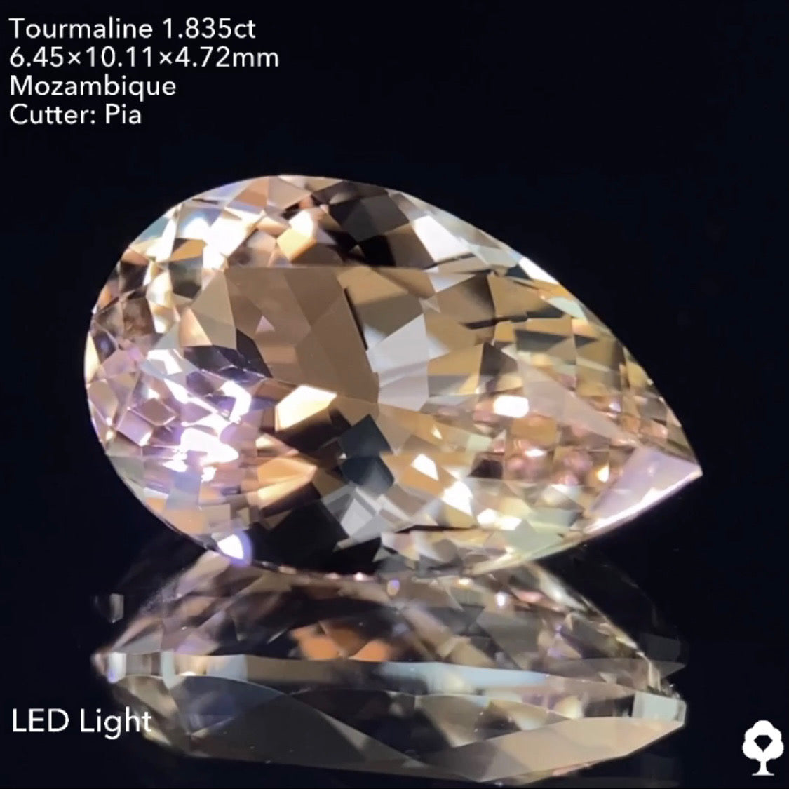 【サイレン配信逆オークション】モードな美色の王道ペアシェイプ★ブラウニッシュライトピンクトルマリン1.835ct ピアッちゃん作品