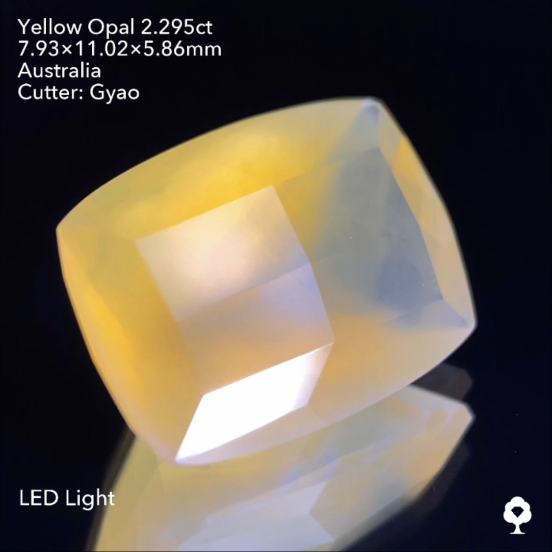 【SOLD OUT】優しいパプリカカラーの変則キューブカット★イエローオパール2.295ct ゲオちゃん作品