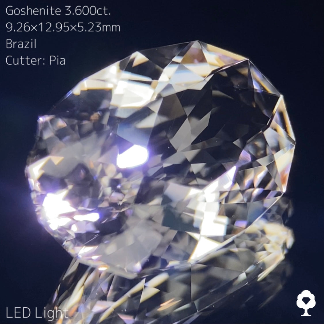 最高のクラリティから放たれる凄まじい輝きの抜群カット★ゴッシェナイト3.600ct ピアッちゃん作品