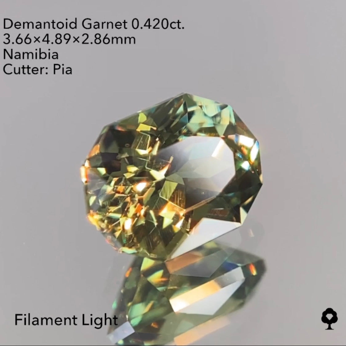 【SOLD OUT】ナミビアデマントイドガーネット0.420ct ピアッちゃん作品 4/4チャットオークション