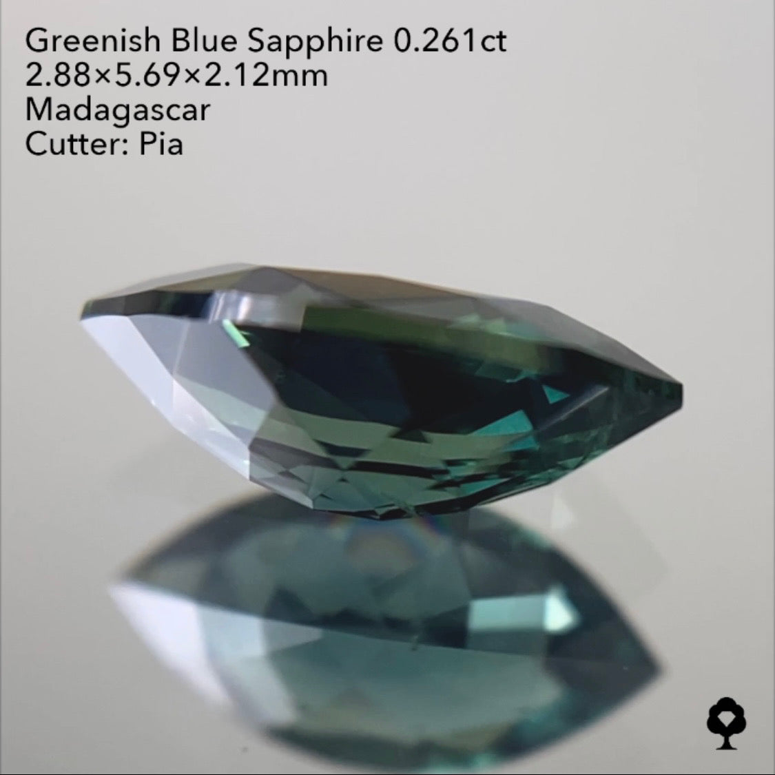 【SOLD OUT】★ゲームオーバーのたびに安くなる逆オークション★グリニッシュブルーサファイア0.261ct ピアッちゃん作品 4/3サイレンGAME配信