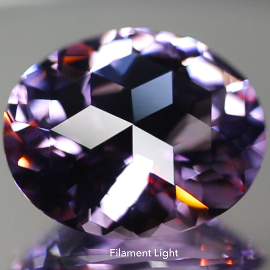 【SOLD OUT】可愛い色合いながら迫力満天のキューブスターオーバル★アメジスト8.80ct/ゲオちゃん作品★お問い合わせ1番乗り価格★