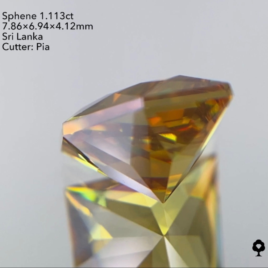 【SOLD OUT】宝石形スフェーン1.113ct ピアッちゃん作品 3/30ライブ配信作品