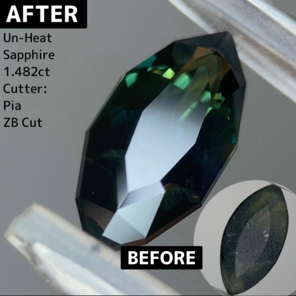 【ご落札者さま専用】仕入職人イチオシのプリフォームサファイア1.88ct.オークション★5番★ピアッちゃん作品