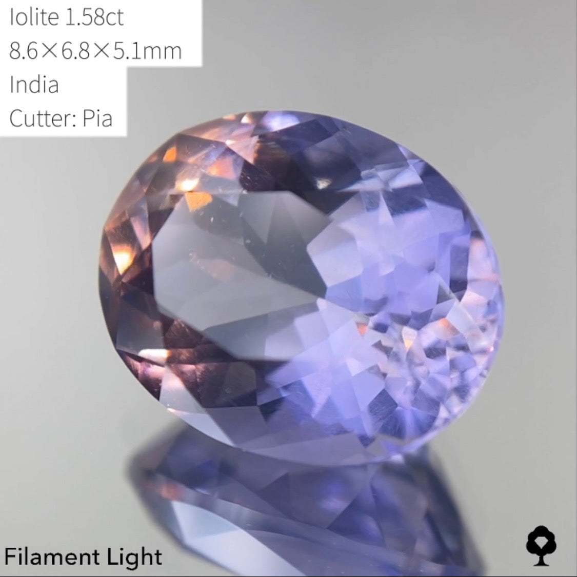 【SOLD OUT】★ゲームオーバーのたびに安くなる逆オークション★アイオライト1.58ct ピアッちゃん作品 4/3サイレンGAME配信