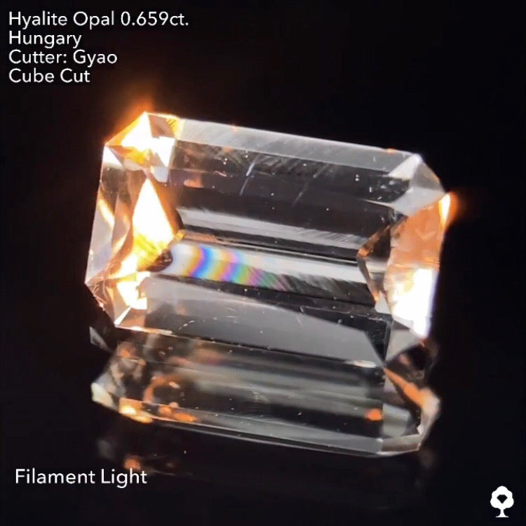 四隅キューブとオリジナリティ溢れるオクタゴン★ハンガリー産ハイアライトオパール0.659ct ゲオちゃん作品