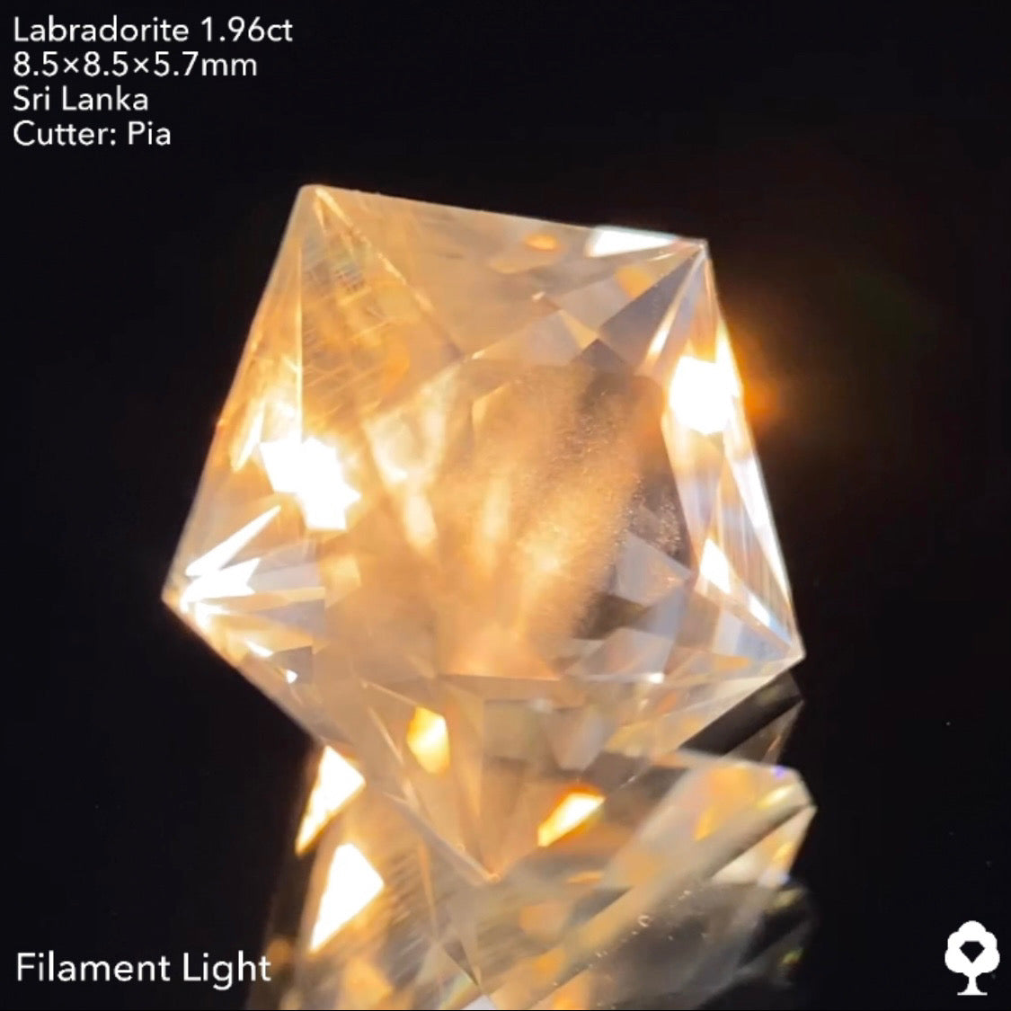 シラー渦巻くお星さまペンタゴン★ラブラドライト1.96ct ピアッちゃん作品