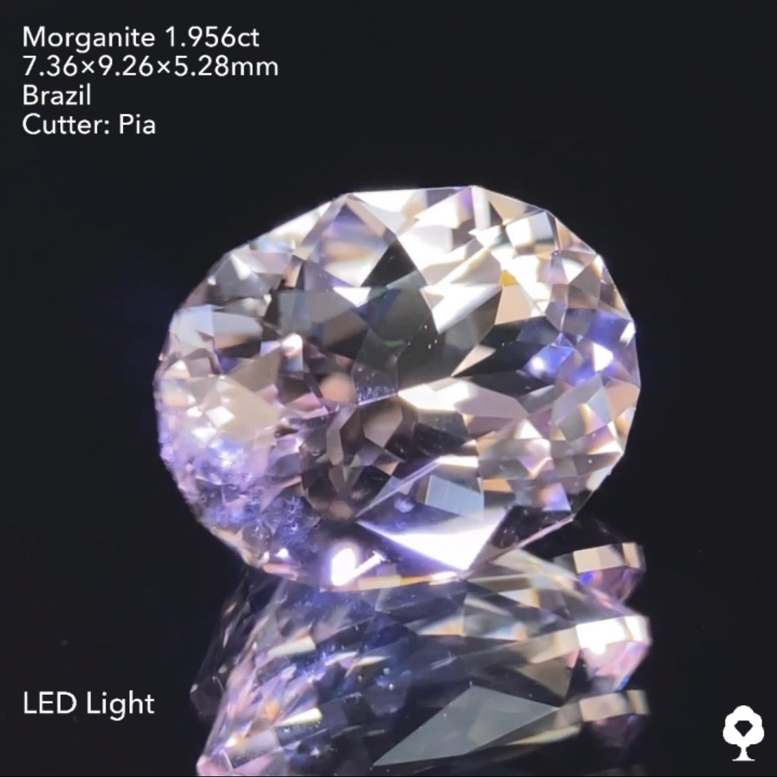 5/3(火) 22:00終了!【24時間リレー1円オークション】ニュアンスピンクの強い煌めき★モルガナイト1.956ct