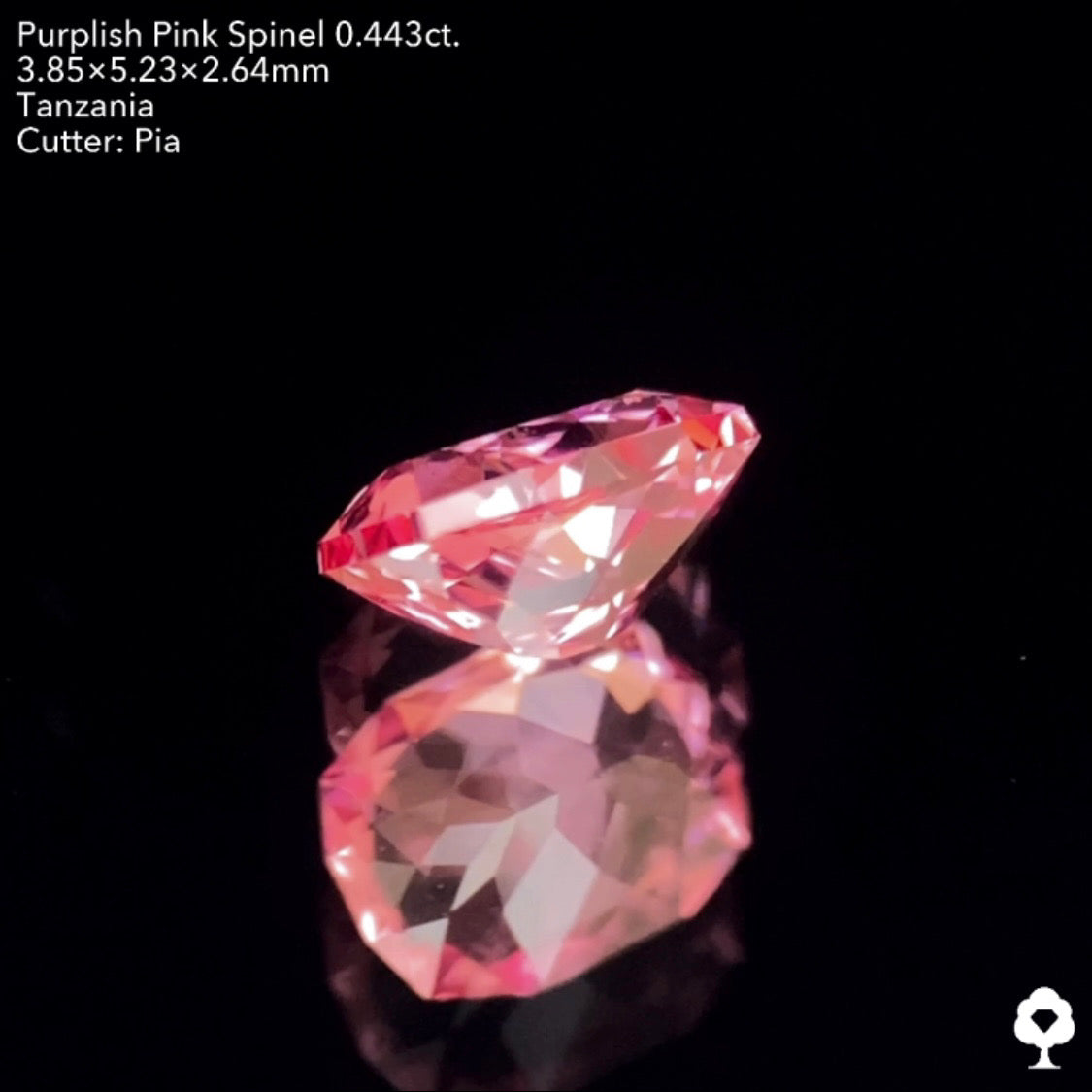 【お客さま専用】鮮やかなピンクと強い輝きが可愛すぎる★パープリッシュピンクスピネル0.443ct. ピアッちゃん作品