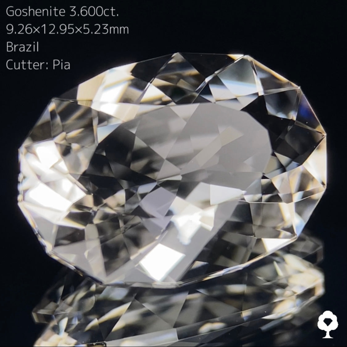 最高のクラリティから放たれる凄まじい輝きの抜群カット★ゴッシェナイト3.600ct ピアッちゃん作品