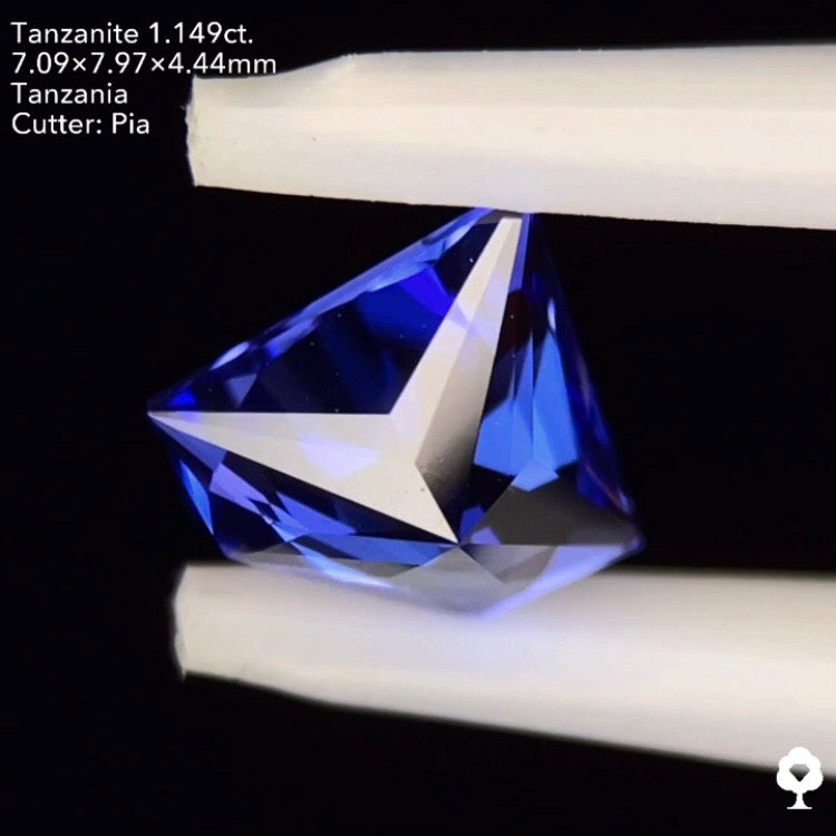 タンザナイト1.149ct. 宝石形 ピアッちゃん作品