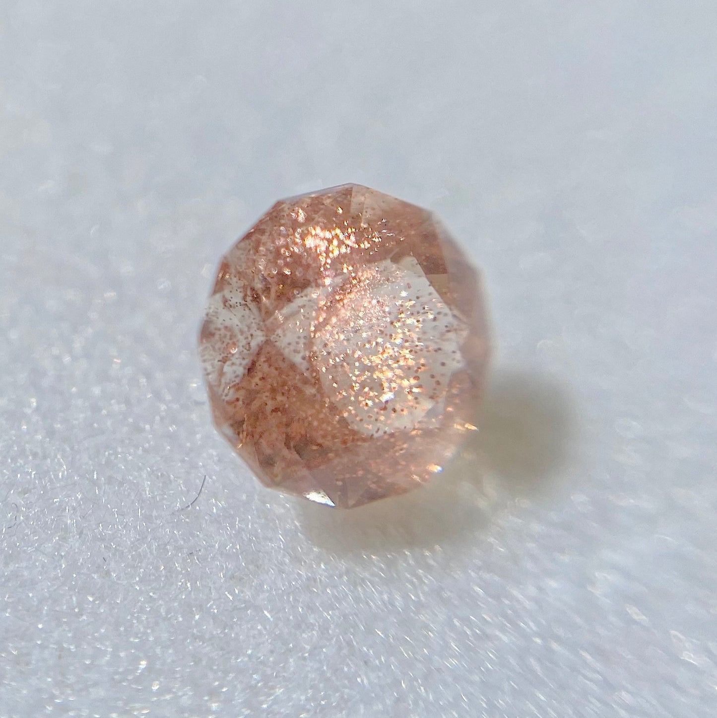 💖お待たせしました❣️ファンシーラウンドのオレゴンサンストーン0.37ct☀️💎ピアッちゃん作品【4/30チハルーム】GW特別価格❣️