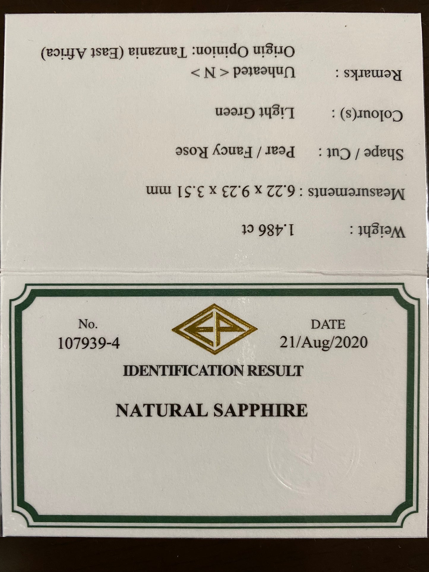 【仕切り直し】UVチェンジ美しいニュアンスカラーに舞い散るスノードームのようなインクル★非加熱サファイア1.486ctピアッちゃん作品