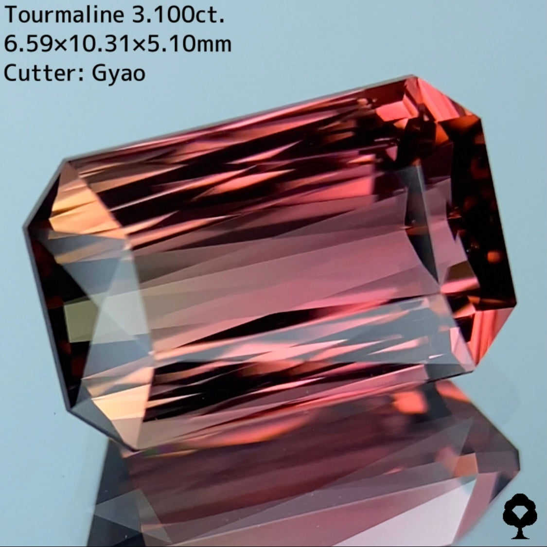 大人可愛いピンクからゴールドへのグラデーションにシザースの圧倒的な輝き★トルマリン 3.100ct