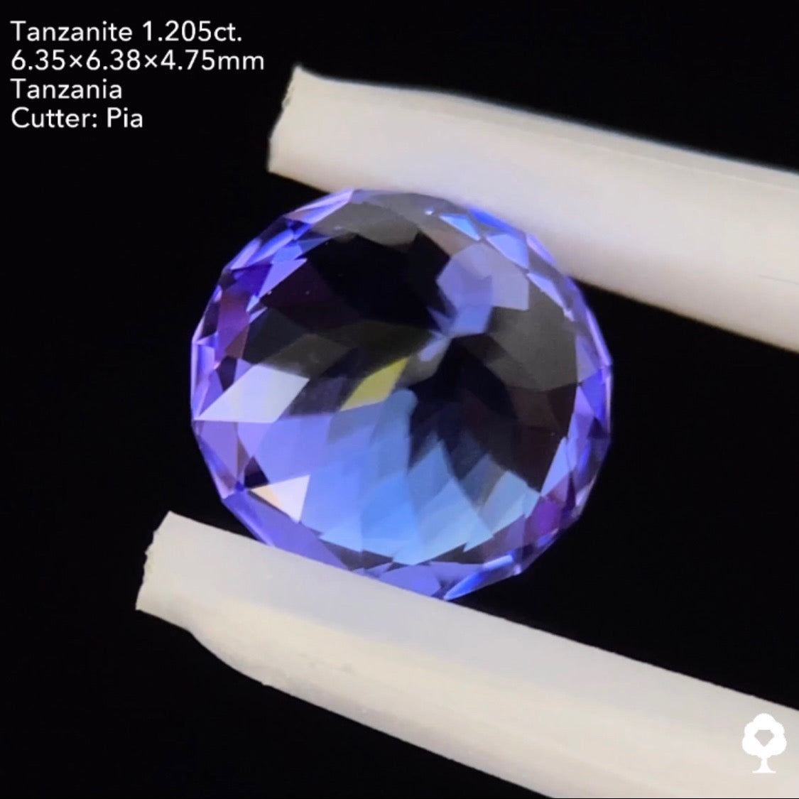 タンザナイト1.205ct. ファンシーラウンド ピアッちゃん作品