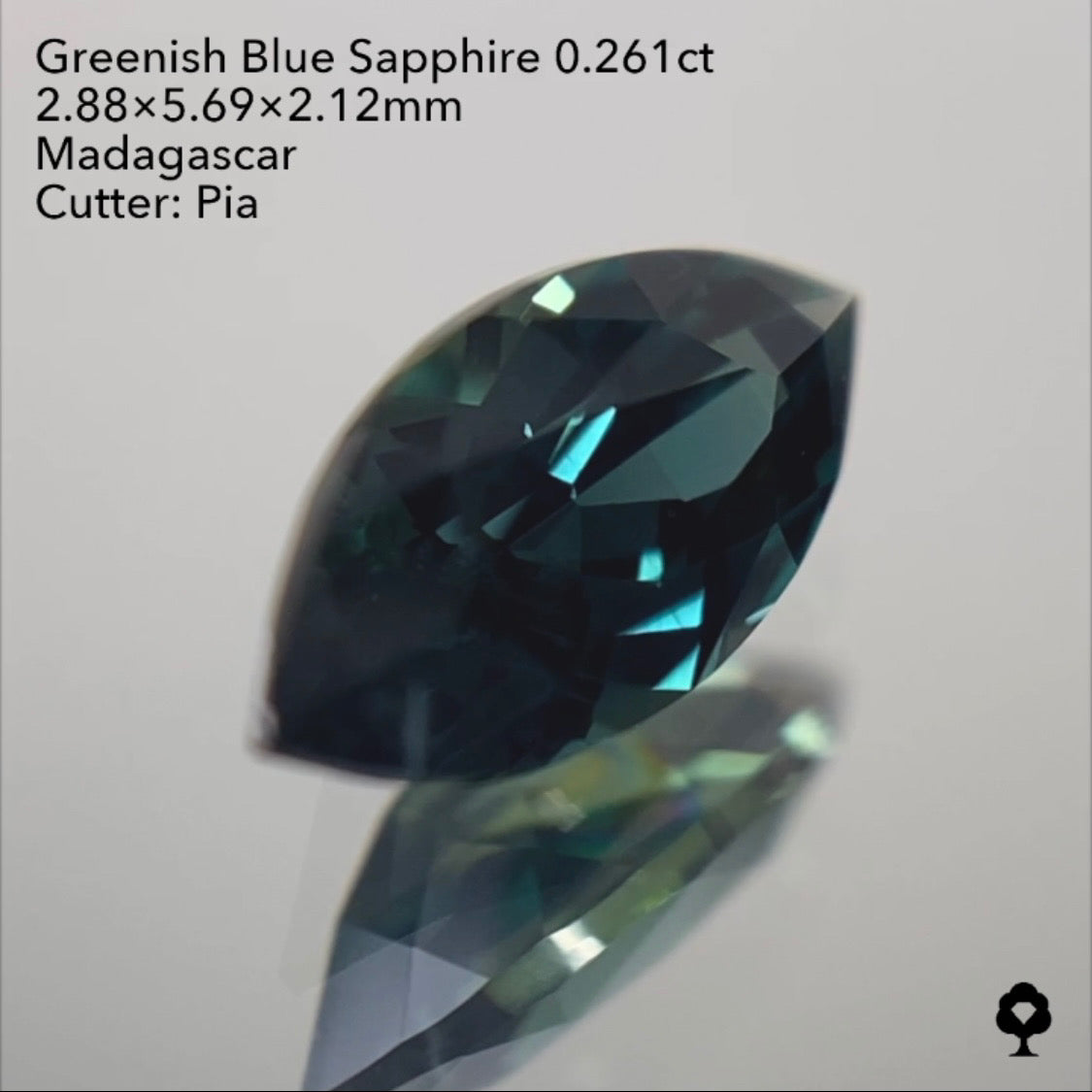 【SOLD OUT】★ゲームオーバーのたびに安くなる逆オークション★グリニッシュブルーサファイア0.261ct ピアッちゃん作品 4/3サイレンGAME配信