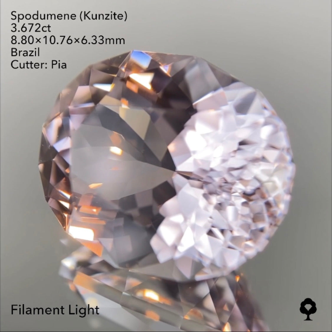 【ご当選者さま専用】まるで“クンツァイト”ではないかのような完成度👍3.672ct✨💎ピアッちゃん作品