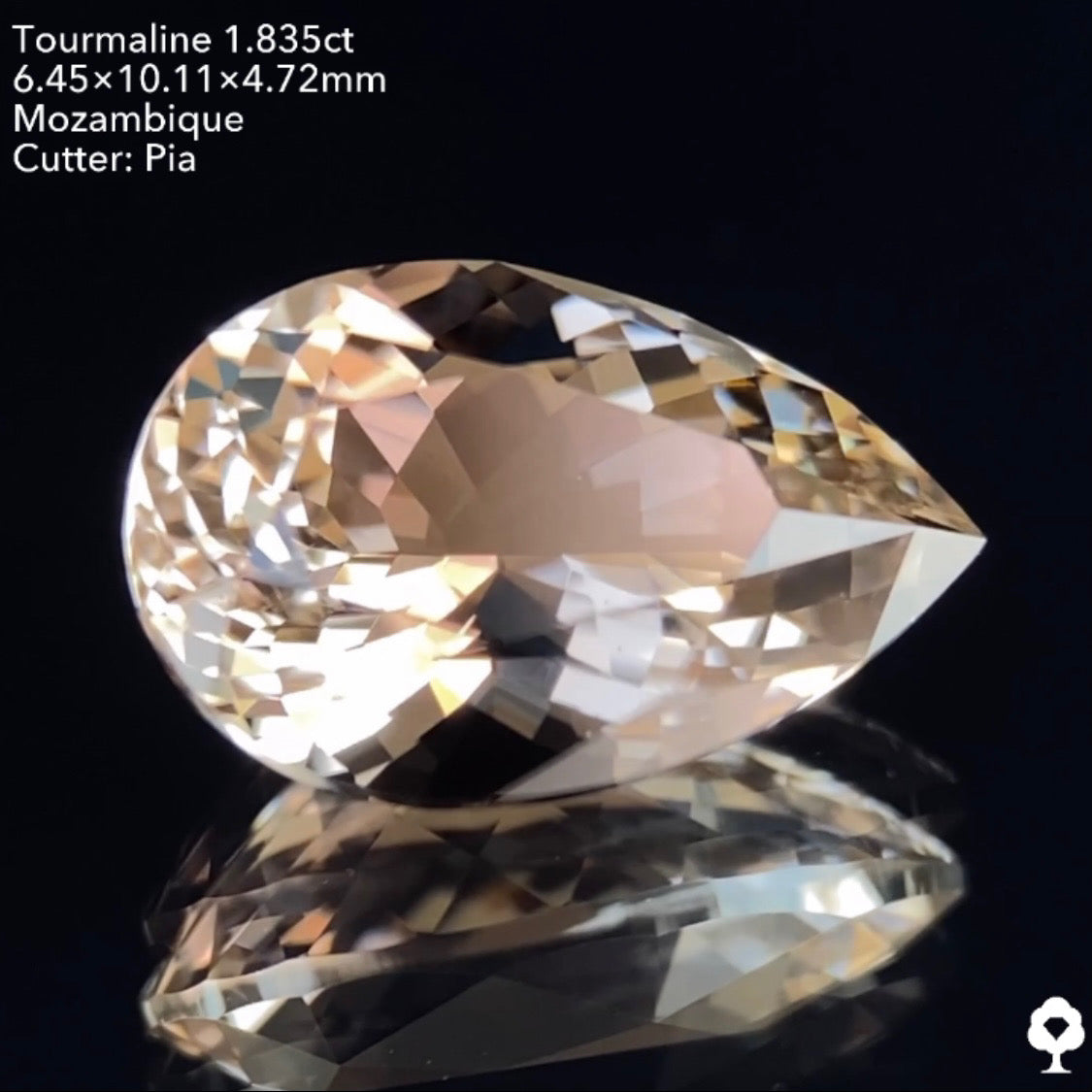 【サイレン配信逆オークション】モードな美色の王道ペアシェイプ★ブラウニッシュライトピンクトルマリン1.835ct ピアッちゃん作品