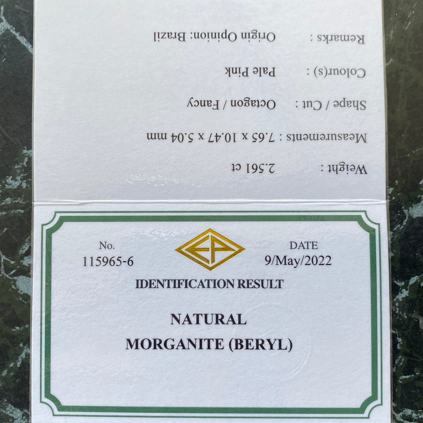 【五月病を吹っ飛ばせキャンペーン💨】淡ピンクと鋭いカットの組み合わせが最高にモダン★モルガナイト 2.561ct ピアッちゃん作品