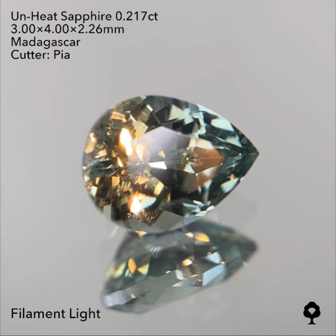 【SOLD OUT】非加熱サファイア0.217ct ピアッちゃん作品 3/31 チャットオークション