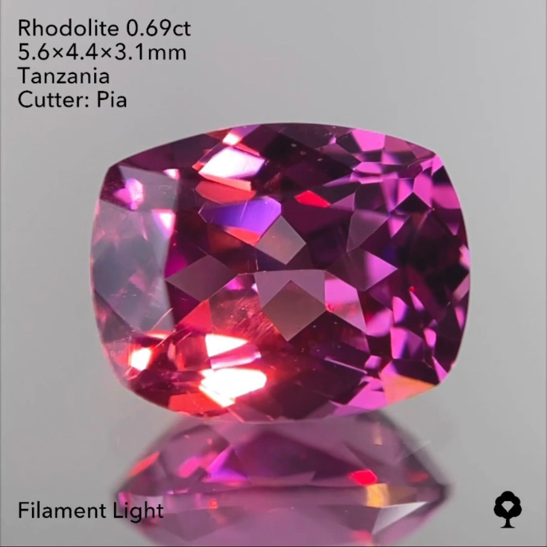 【SOLD OUT】ロードライトライトガーネット0.69ct ピアッちゃん初期作品 3/31チャットオークション