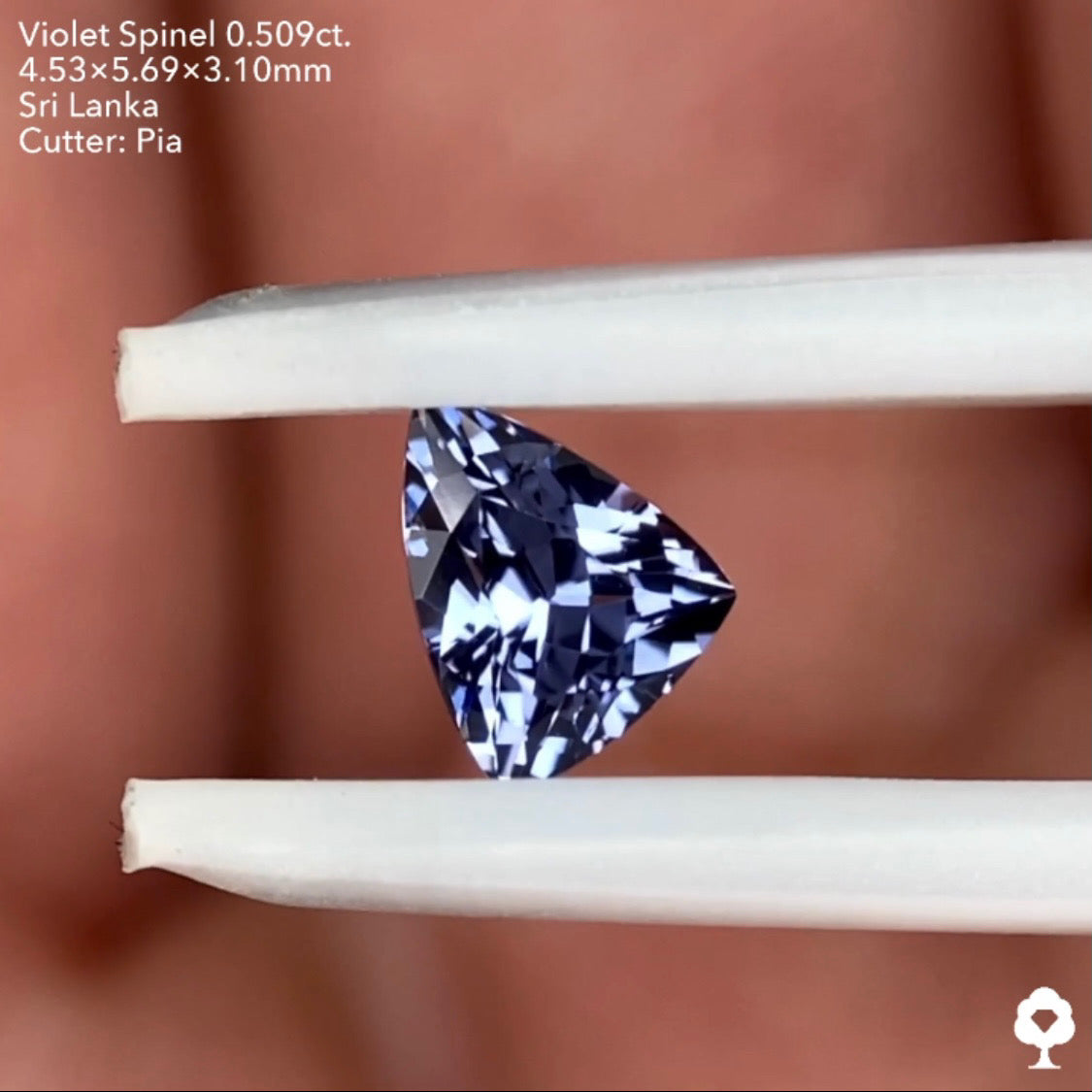 6/17(金)22:00終了‼️メタリックな美しい煌めきを放つ濃色で独特なトリリアント★ヴァイオレットスピネル 0.509ct. ピアッちゃん作品