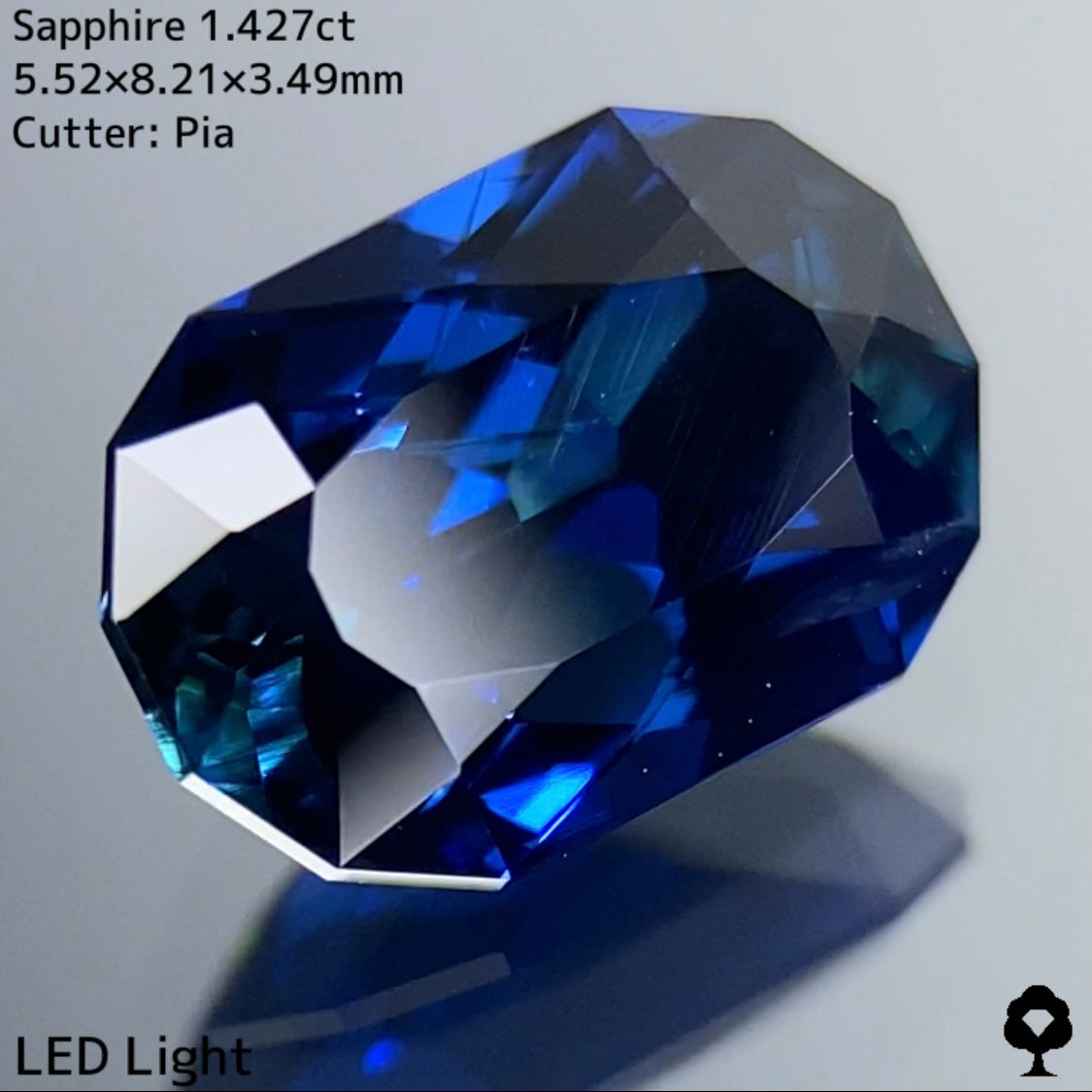 濃色好きにはたまらないブルーとグリーンが織りなすインディゴカラーの深い味わい★サファイア 1.427ct