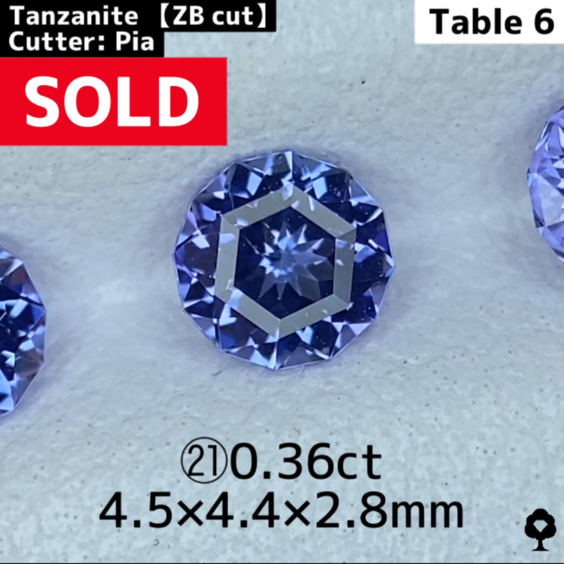 ご当選者さま専用【プチプラ抽選販売】㉑ タンザナイト(4.2mm/Table 6 ZB Cut)0.36ct