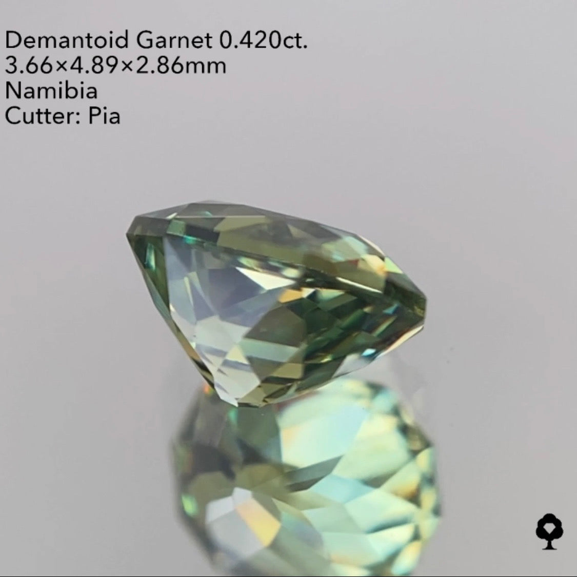 【SOLD OUT】ナミビアデマントイドガーネット0.420ct ピアッちゃん作品 4/4チャットオークション