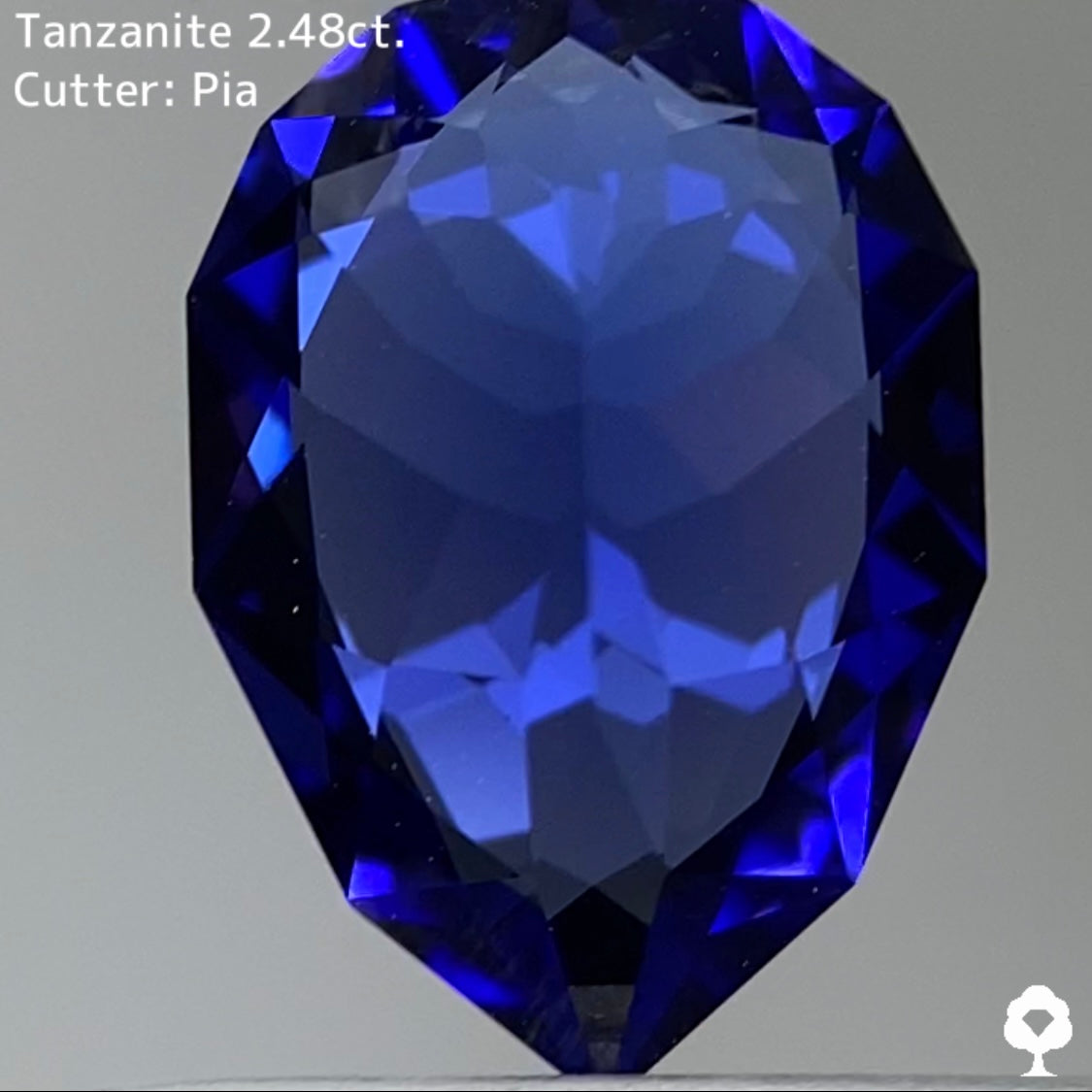 【お客さま専用】色の濃厚さ鮮やかさがたまらないぷっくりファンシーペアシェイプ★タンザナイト 2.478ct ピアッちゃん作品★インスタゲリラLive1400記念価格★