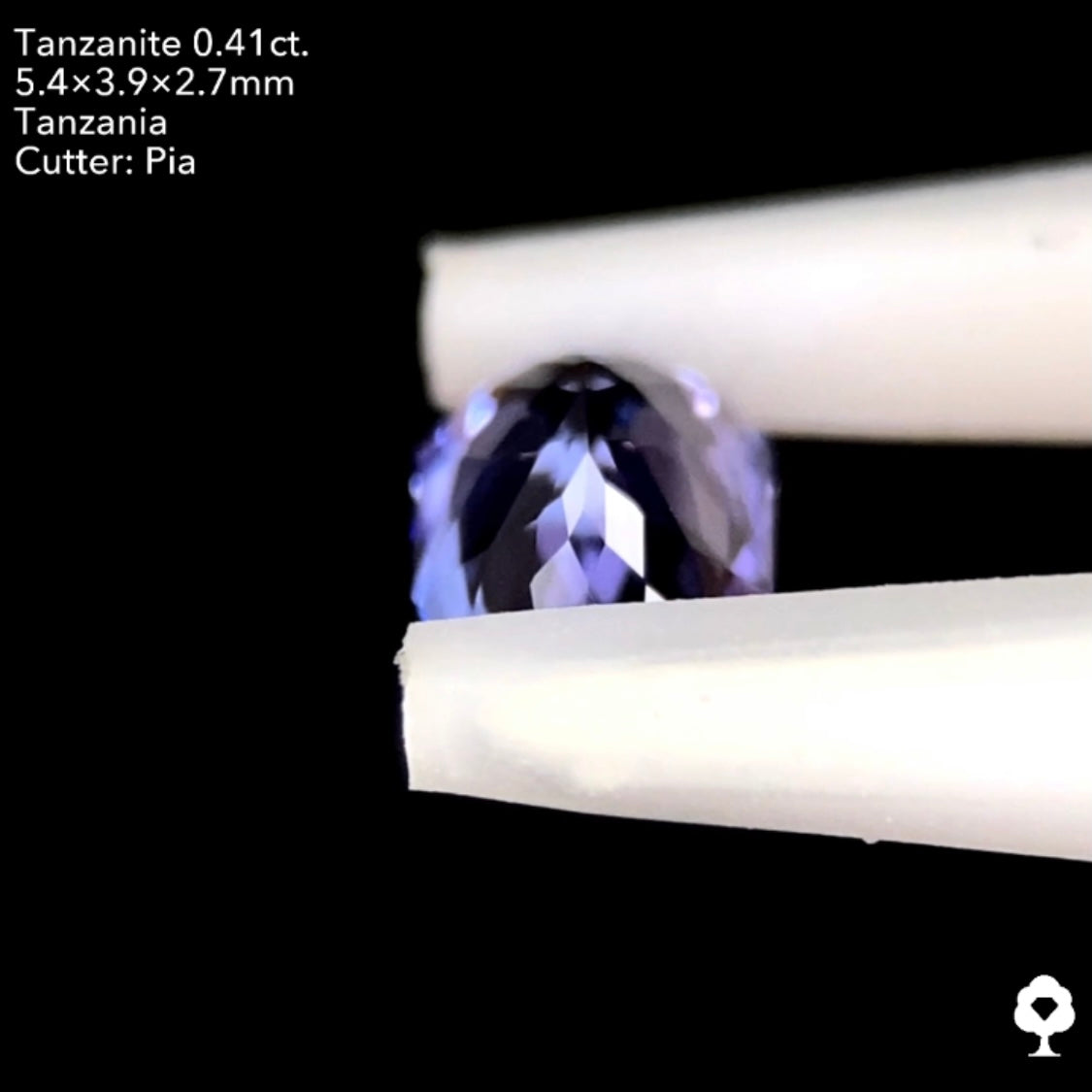 【本日21:00終了‼️】タンザナイト 0.41ct. ファンシーオーバル ピアッちゃん作品