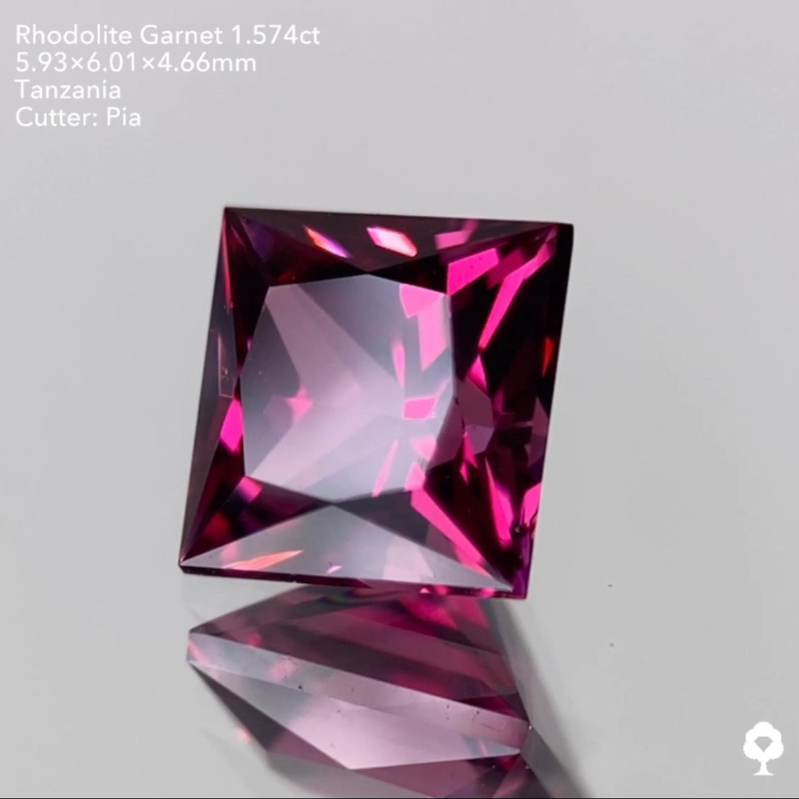 【交渉成立・専用ページ】【GTJウェブサイト個展プライス】ローズピンクの輝きが止まらないプリンセス★ロードライトガーネット1.574ct ピアッちゃん作品