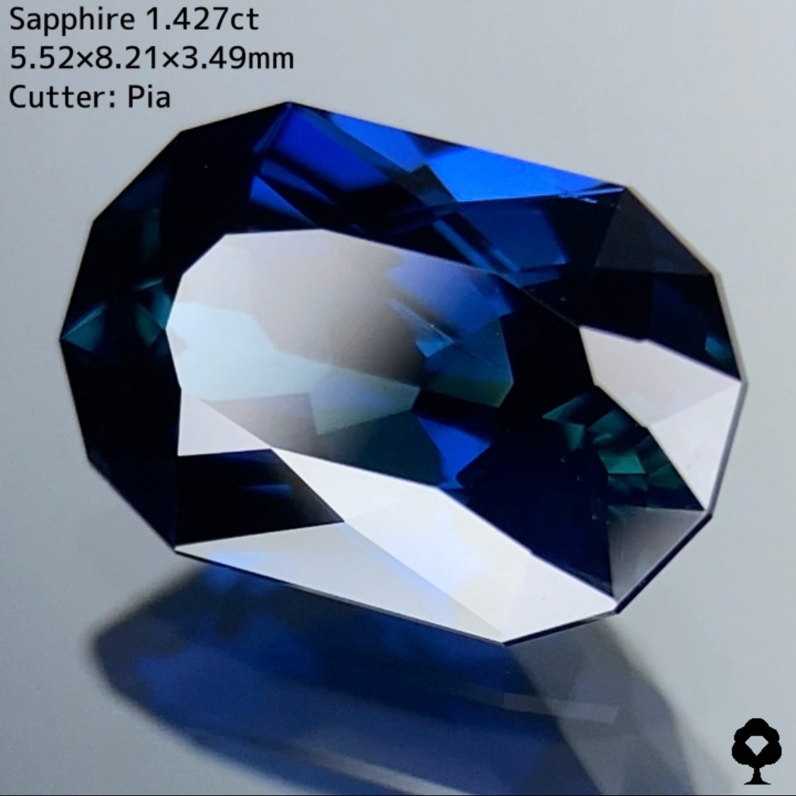 濃色好きにはたまらないブルーとグリーンが織りなすインディゴカラーの深い味わい★サファイア 1.427ct