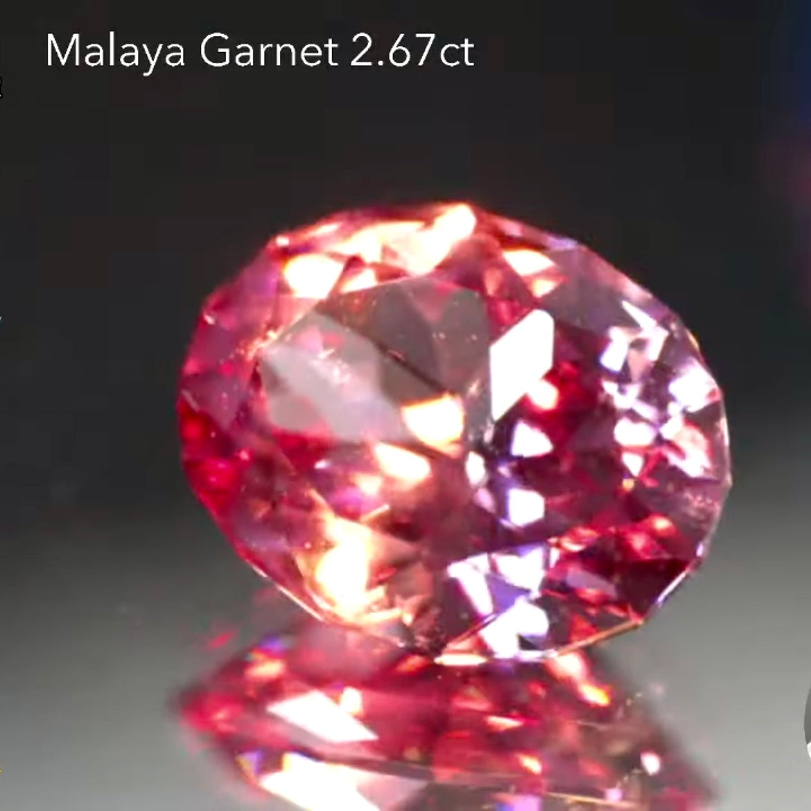大粒ファンシーカット”マラヤガーネット2.67ct✨ GTQヴィンテージ作品