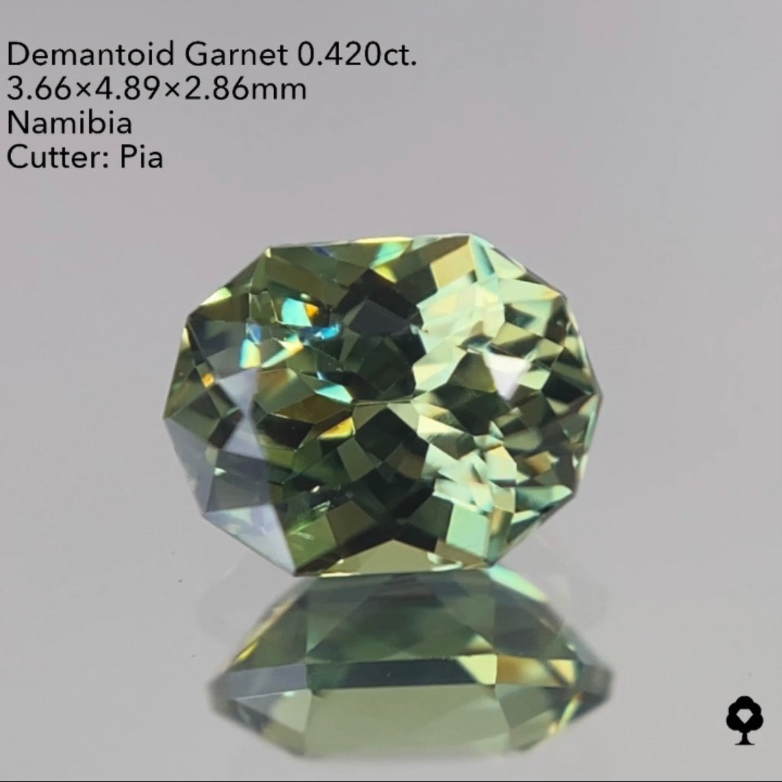 【SOLD OUT】ナミビアデマントイドガーネット0.420ct ピアッちゃん作品 4/4チャットオークション