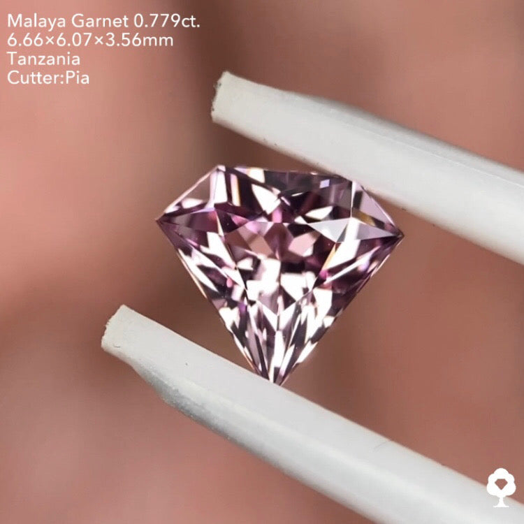 【お客さま専用】宝石形マラヤガーネット0.779ct ピアッちゃん作品★お問い合わせ特別価格