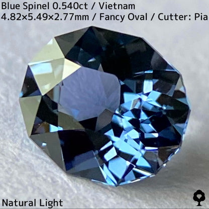 ベトナム産ブルースピネル0.540ct★ヴァイオレットとグリニッシュブルーの鋭い煌めき溢れる美結晶