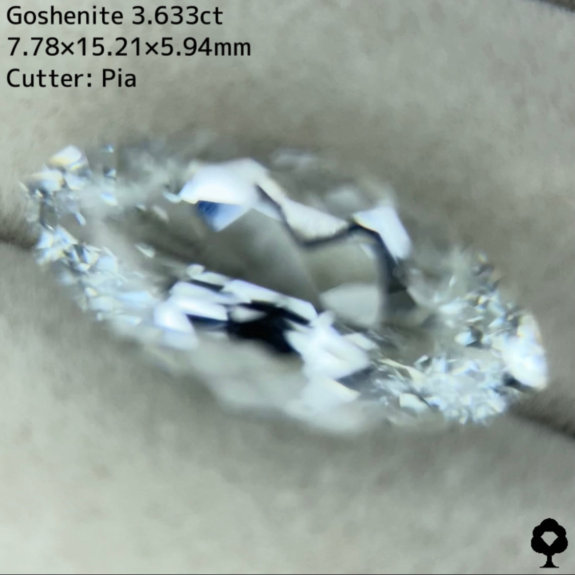 【BEFORE&AFTER企画】ゴッシェナイト3.633ct★絶妙にアクアマリンの面影ある両先端のウルウルたまらないファンシーマーキス